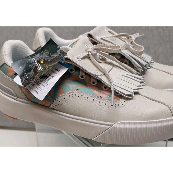 NWOB REEF Men's Onshore Pebble Golf Shoes Vintage White Floral Size 11 - CJ6426 - Picture 4 of 10